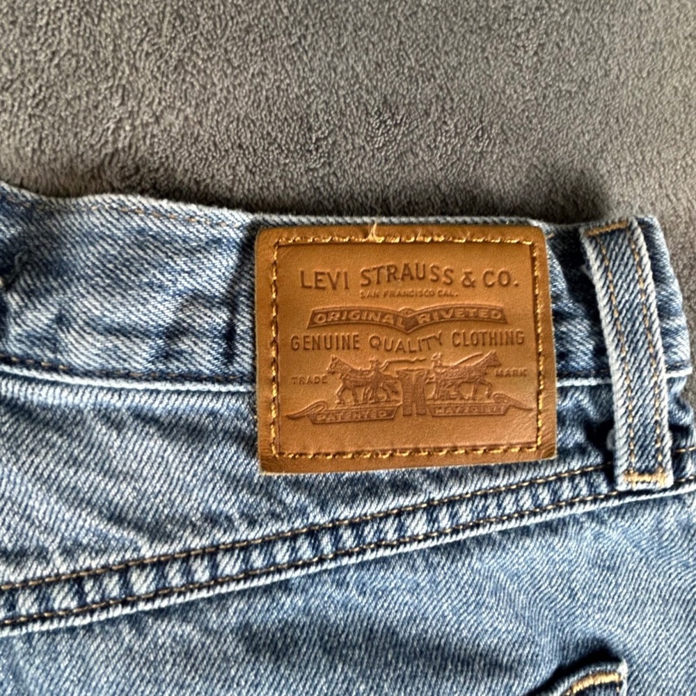 Levis Premium 80s Mom Jeans Light Wash High Rise Tapered Blue Denim 28 - Picture 9 of 11